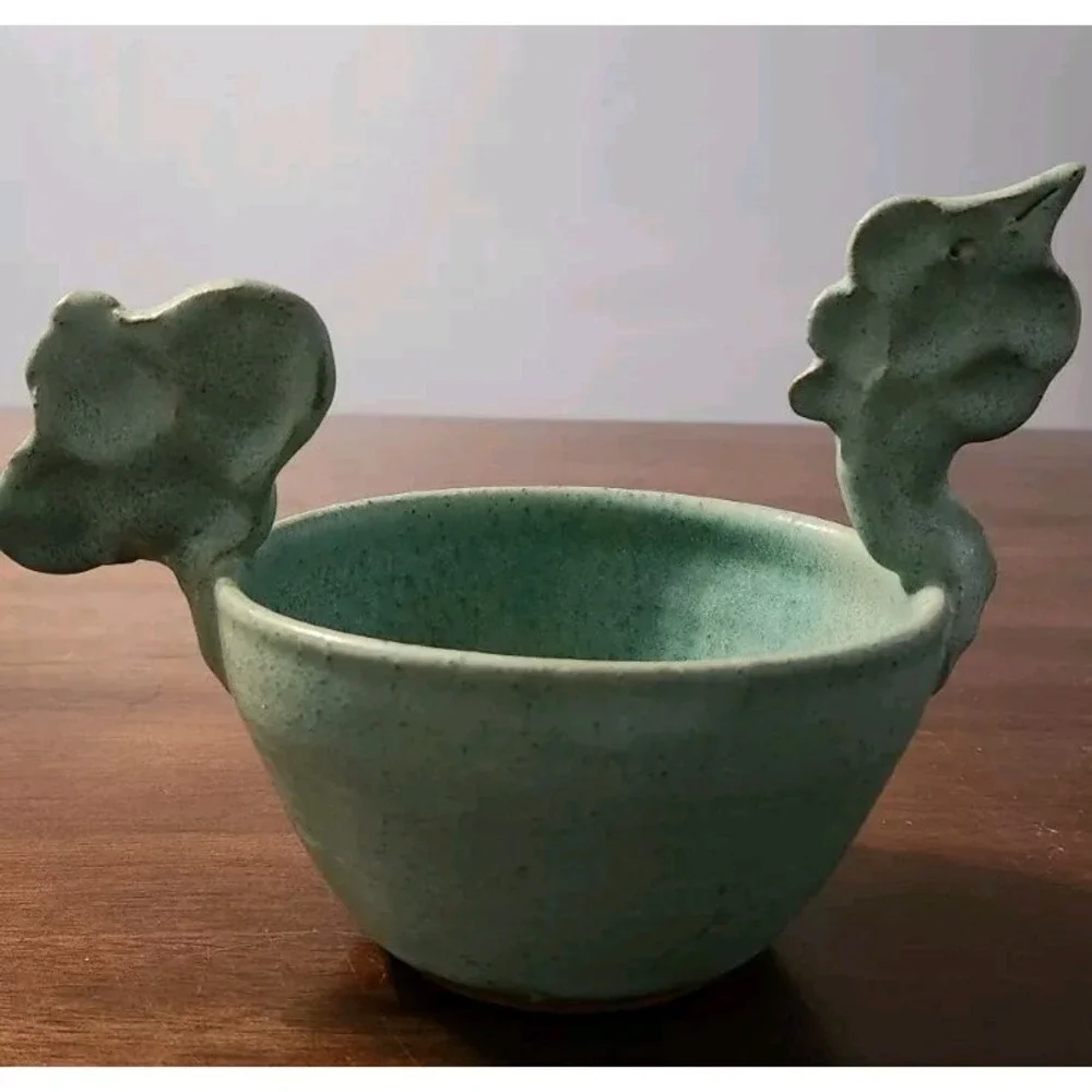 Vintage Clay Rooster Bowl